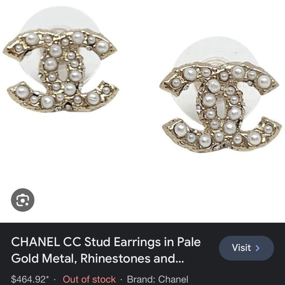 CHANEL Jewelry - CHANEL inspired double C stud earrings